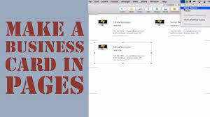 Look no farther than your mac's pages software. How To Create A Business Card In Pages For Mac 2014 Youtube