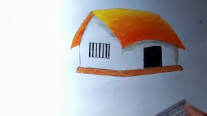 How To Draw A Hut Step By Step Easy Drawing For Kids Drawings How To Drow