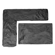 Don't use plastic sheeting to cover your garden furniture as this just gathers condensation which encourages the growth of mould. 2pcs Set L Shape Corner Sofa Waterproof Cover Garden Patio Outdoor Furniture Table Chair Dust Protector