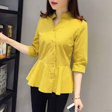 Jual model baru polo baju kerah kaos polo lacoste kota surakarta putra ramawijaya tokopedia baju kurung transparent background png cliparts free download hiclipart high collar color. Blus Wanita Model Kancing Lengan 3 4 Dengan Kerah V Neck Dan Potongan Longgar Warna Polos Shopee Indonesia