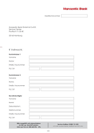 Hanseatic bank gmbh & co kg bramfelder chaussee 101 22177 hamburg. Vollmacht Hanseatic Bank
