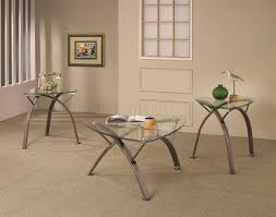 Signstek 16 trapezoid metal table legs for furniture, bench, chairs or coffee table, set of 2. Clear Glass Top Metal Legs Modern 3pc Coffee Table Set