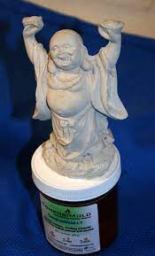 The Buddha Was Cast With Plaster After We Made A Mold Of A Garden Sculpture Check Out Www Composimold Com To Learn Mold Making Mold Making Materials Easy Mold