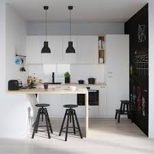 Cette cuisine est très classique. Amenagement Cuisine Blanche Noire Et Bois 35 Idees Cool