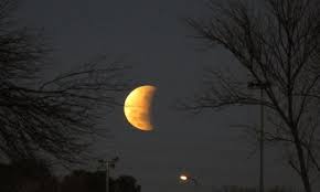 Total lunar eclipse occurs when the planet earth revolves around the sun and entirely covers it while the planet moon is positioned in front of the earth. Partial Lunar Eclipse Graces The Sky News Live Tv India