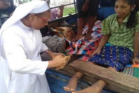 The fanged and vicious bloody nun is back in all her viral creepiness, except this time she's terrorizing a brothel for a night many won't survive.the. Indonesian Nun Unshackles The Potential Of Mentally Ill Disabled Uca News