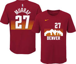 Jamal murray denver nuggets stitched jersey mile high city edition large l. Nike Youth 2020 21 City Edition Denver Nuggets Jamal Murray 27 Cotton T Shirt Dick S Sporting Goods