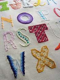 How do you decide what type of font to use when embroidering letters? Abc Sampler Pdf Hand Embroidery Pattern Embroidery Alphabet Hand Embroidery Embroidery Patterns