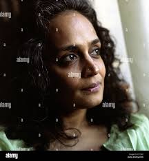 Arundhati Roy, Booker Prize winning author of "The God of Small Things" at  her home in New Delhi, India Stock Photo