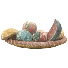 Here are 15 exotic fruits that every foodie should try, all the starchy fruit has a subtle sweetness and apple/banana flavor. Yummy Collection Of Hand Painted Clay Fruit In Braided Bowl For Sale At 1stdibs