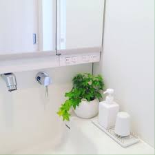 バス トイレ 観葉植物 洗面所 水切り コップ置き場 などのインテリア実例 2016 02 16 19 43 49 roomclip ルームクリップ インテリア モノクロ インテリア 歯磨きコップ 収納