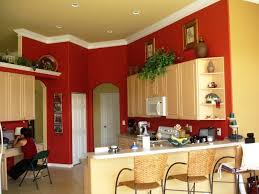 red kitchen walls, kitchen wall