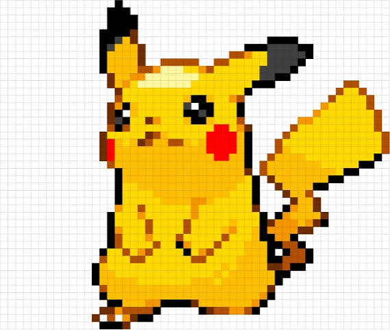 Arte del pixel de Pikachu - Etsy España