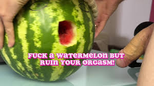 Allowed slave to fuck watermelon in her mouth like a slut. ASMR sounds like  pussy