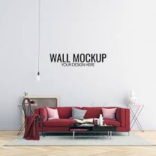 Download Interior Living Room Wall Mockup With Furniture And Decoration Living Room Wall Living Room Interior Wall Mockup