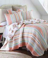 A soft and swirling paisley bedding set consisting of a king size quilt (106 x 92) and two matching pillow shams (36 x 20).ê used by itself, as a layering. Levtex Home Brighton Coral Twin Quilt Set Reviews Quilts Bedspreads Bed Bath Macy S