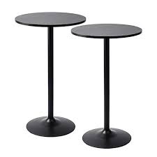 Amazon Com Pearington Pear 0098 Long And Small Single Round Cocktail Bar Pub And Bistro High Table With Black Top Pub Table Pub Table Sets Round Bar Table