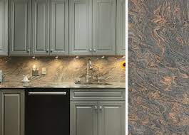 Kitchen with brown cabinets and gray countertops ideas. How To Pair Countertops With Gray Cabinets