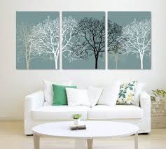 Black And White Split Canvas Prints 3 Piece Black And White Abstract Trees Split Canvas Picture Of Art Wall Canvas Artwork Framed Ready To Hang All Im Wall Canvas Home Decor Wall Art Art Decor