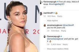 Florence Pugh Clapped Back At A Fan Who Made Fun Of Her Age Difference With Zach Braff