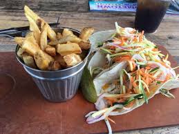 Good enough to prompt a royal removal to california, or does mexico have finer examples to offer? Fish Tacos And Old Bay Fries Picture Of Skipper S Dockside Key Largo Tripadvisor
