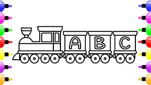 How To Draw The Abc Train For Kids Coloring Page For Kids Learn The Name Of Fruits And Vegetables Coloring Pages Football Coloring Pages Cool Coloring Pages