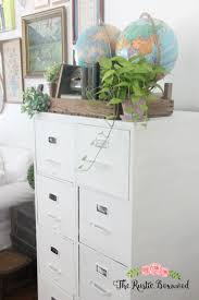 There is no paint that will not show the texture of oak grain. Metal File Cabinet Makeover The Rustic Boxwood