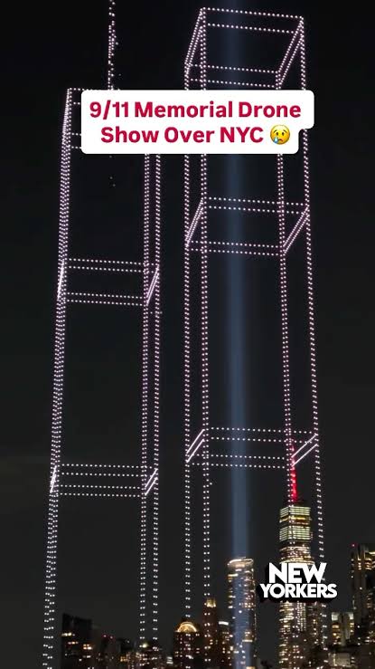 Drone Show Recreates Twin Towers Over NYC for 25th 9/11 Anniversary