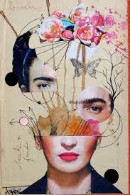 Frida For Beginners Collage Art Collage Art Graphic Art Print