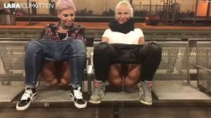 Lara-Cum Kitten - Brilliant PUBLIC PISS in the main station Pee source  right on the platform | Girlspee Video