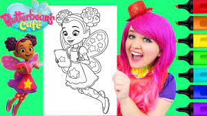 Poppy and dazzle are close friends of butterbean and help her run the café seamlessly. Coloring Dazzle Butterbean S Cafe Coloring Page Prismacolor Markers Kimmi The Clown Youtube