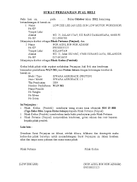 Contoh surat perjanjian ini berisi penyerahan tanah dari penjual ke pembeli serta berhak menerima. Surat Perjanjian Jual Beli Motor