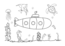Ausmalbilder Fur Kinder Mit Unterwasser Szenen