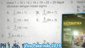 Check spelling or type a new query. Pembahasan Notasi Sigma No 1 Ph 1 Viva Pakarindo 2019 Youtube