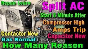 High temperature in the house as well as outside. Split Ac Compressor Taking High Amps Trip Compressor High Amps Pulling How Many Reason Learn Hindi Youtube
