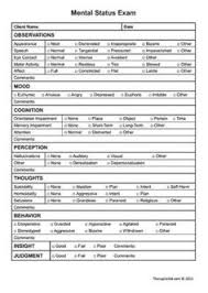 Mental Status Exam Worksheet Therapy Worksheets Mental
