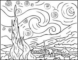 Disegni Quadri Famosi Da Colorare Disegni Da Colorare Astratti Disegni Da Colorare Arte Di Van Gogh