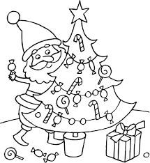 Coloriage joyeux temps des fetes avec ce sapin avec decorations simple. 10 Vivant Dessin Du Pere Noel Collection Coloriage Noel Coloriage Noel A Imprimer Coloriage Sapin