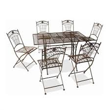Marquee 7 Piece Rustic Iron Setting Bunnings Warehouse Outdoor Furniture Sets Outdoor Table Settings Rustic Irons