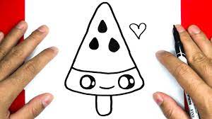 What are some good pictures to practice drawing? How To Draw Cute Watermelon Ice Cream Step By Step Draw Cute Things Youtube