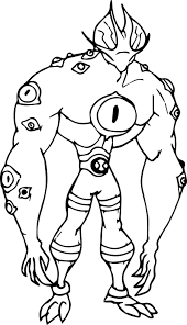 Free printable diamondhead coloring page for kids to download, ben 10 coloring pages Creepy Ghostfreak Coloring Page Free Printable Coloring Pages For Kids