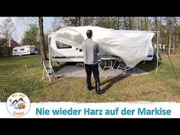 Das spray schützt natürliche & synthetische stoffe wie markisen, sonnendächer, pavillons, sitzpolster, cabriodächer oder auflagen vor vogeldreck. Nie Wieder Harzflecken Auf Der Markise Von Wohnwagen Wohnmobil Thule Omnistore Youtube