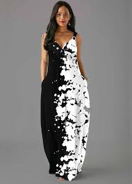 Maybe you would like to learn more about one of these? Printed Spaghetti Strap Side Pocket Maxi Dress Modlily Com Usd 38 98