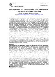 Contoh soal dan pembahasan tes seleksi masuk smp soal tes masuk mtsn 2 kediri 2019, 31 05 2019 bagi siswa sd yang baru lulusan dan ingin mencoba mengerjakan soal latihan tes seleksi masuk smp mts berikut ada beberapa contoh soal tes seleksi masuk smp yang. Pdf Menumbuhkan Jiwa Kepemimpinan Pada Mahasiswa Di Lingkungan Universitas Pamulang