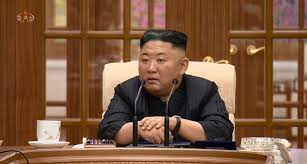 Kim jong un was pictured chairing an economic meeting in north korea on monday in state propaganda. Regihqvp3koy M