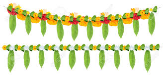 To get more templates about posters,flyers,brochures,card,mockup,logo,video,sound,ppt,word,please visit pikbest.com. Indian Flower Garland Of Mango Leaves And Marigold Flowers Ugadi Royalty Free Cliparts Vectors And Stock Illustration Image 118195486