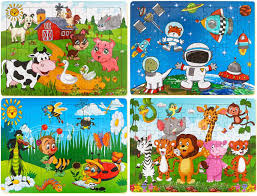 Cutting edge technology ensures intricate pieces fit together perfectly. Amazon Com Dreampark Puzzles For Kids Ages 3 8 4 Pack Wooden Jigsaw Puzzles 60 Pieces Preschool Educational Learning Toys Set For Boys And Girls Toys Games