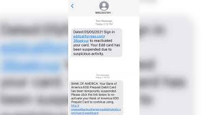 Affinity debit cards are available with eligible checking accounts. Scam Warning Edd Warns Of Text Message Scams Seemingly From Department Bank Of America