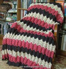Sea breeze chevron afghan / blanket free crochet pattern by crafting friends designs using red heart super saver yarn. Abc Knitting Patterns Lace Ripple Afghan
