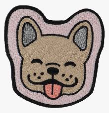 Vector illustration of dog silhouette. Dog Face Sticker Patch French Bulldog Drawings Easy Cartoon Hd Png Download Kindpng